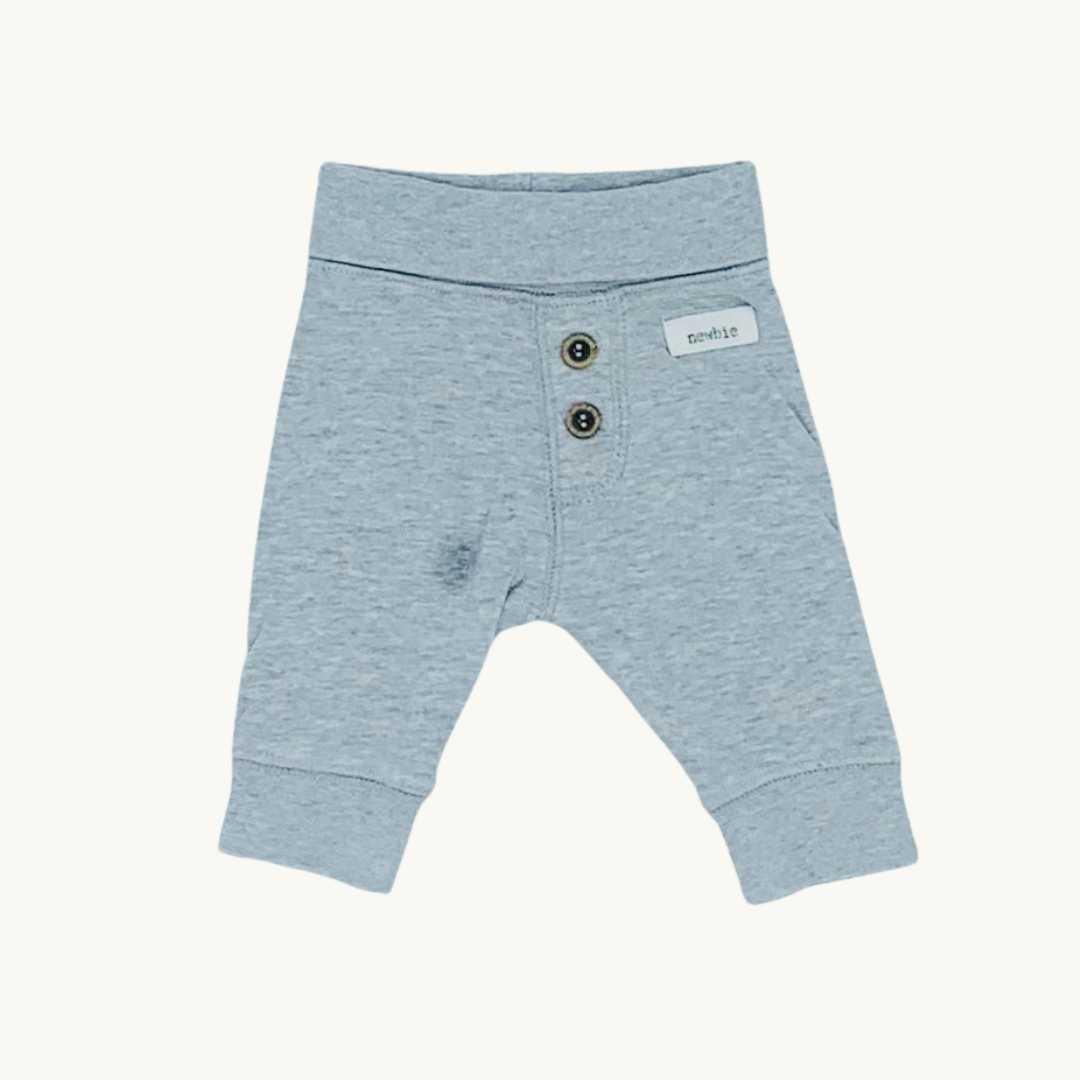 Gently Worn Newbie grey joggers size 0-1 month