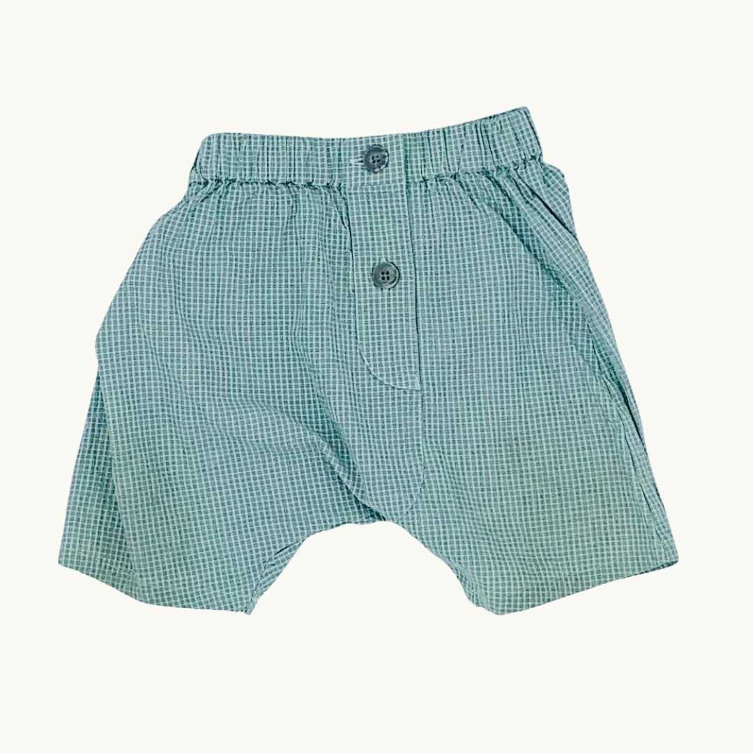 Hardly Worn Happyology checked trousers size 12-18 months