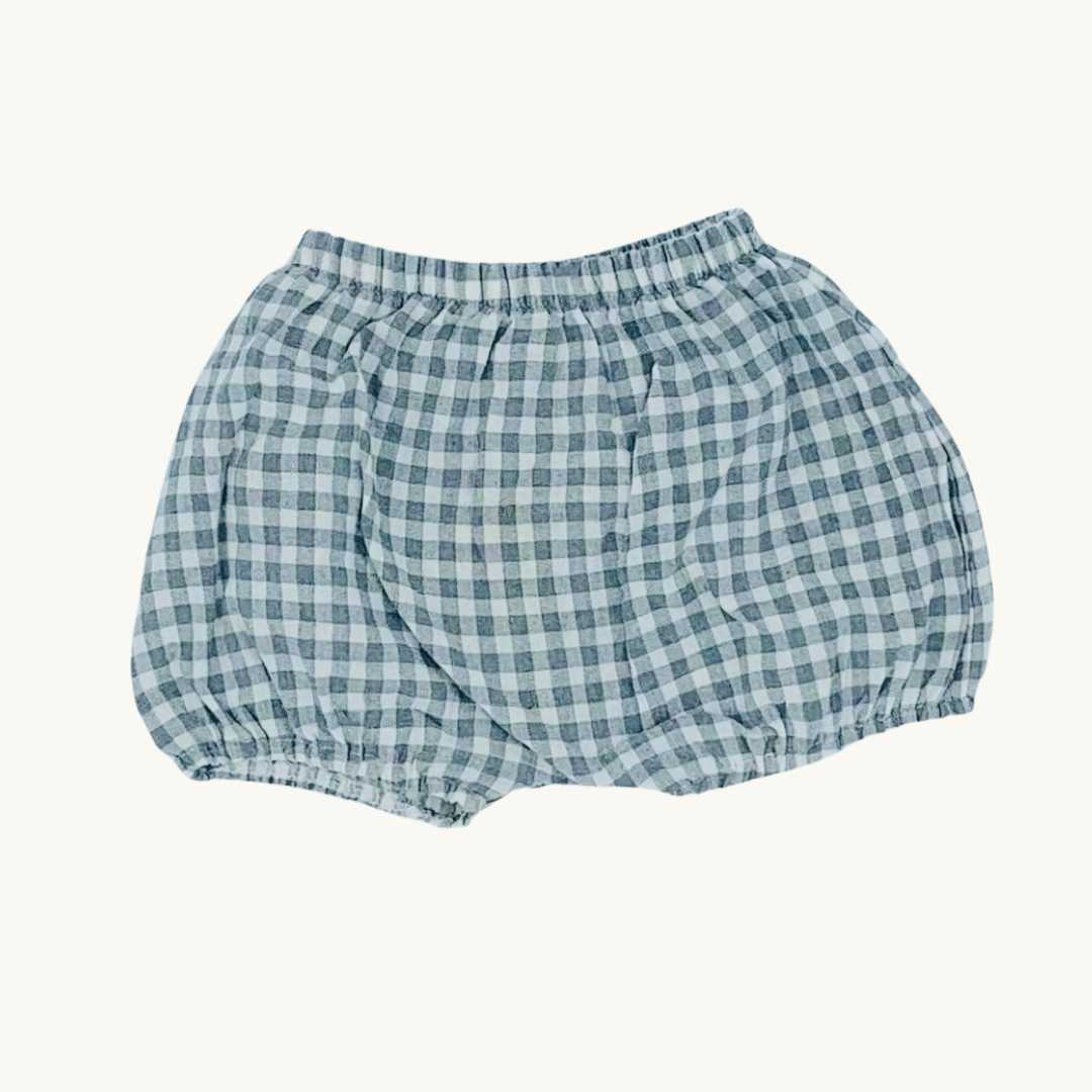 Hardly Worn NOMNOM checked bloomers size 0-6 months