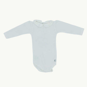 Hardly Worn Petit Bateau cream collar bodysuit size 3-6 months