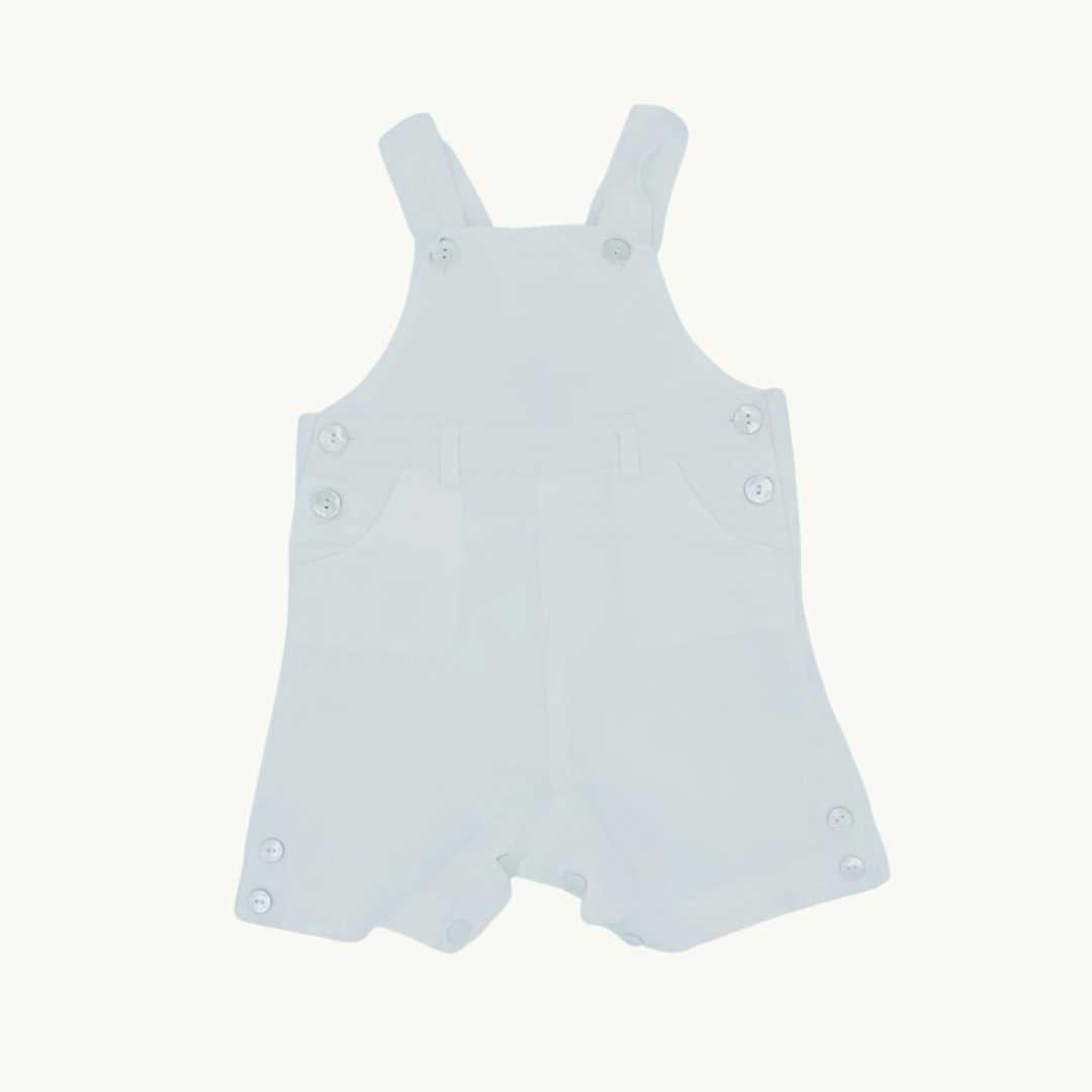 Hardly Worn Tartine et Chocolat dungaree shorts size 3-6 months