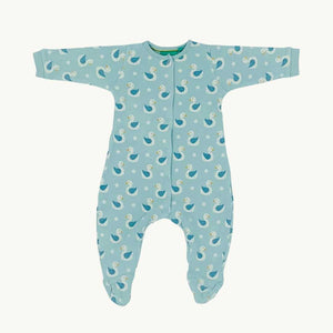 Needs TLC Little Green Radicals blue duck sleepsuit size 3-6 months