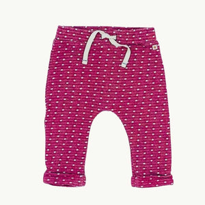 Hardly Worn John Lewis purple square joggers size 6-9 months