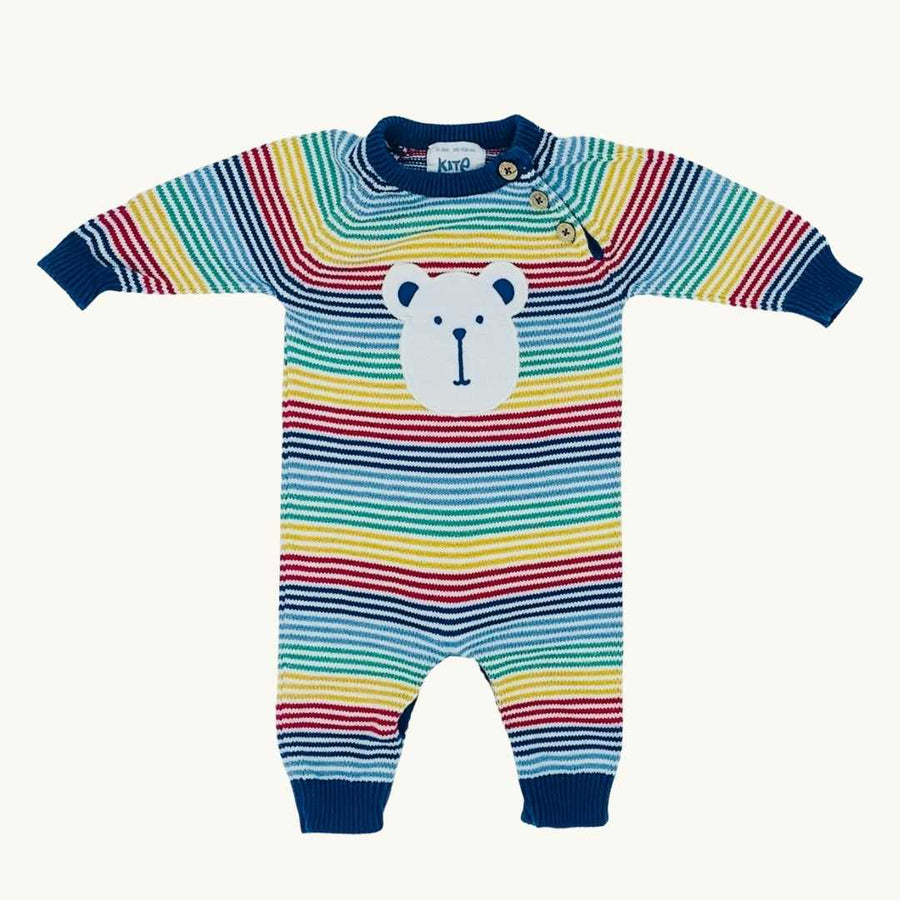Gently Worn Kite striped knitted romper size 0-3 months
