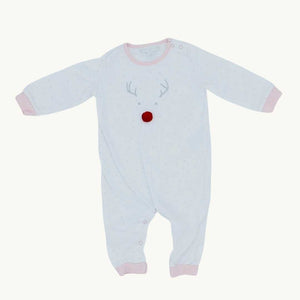 Hardly Worn The White Company pink spot romper size 6-9 months