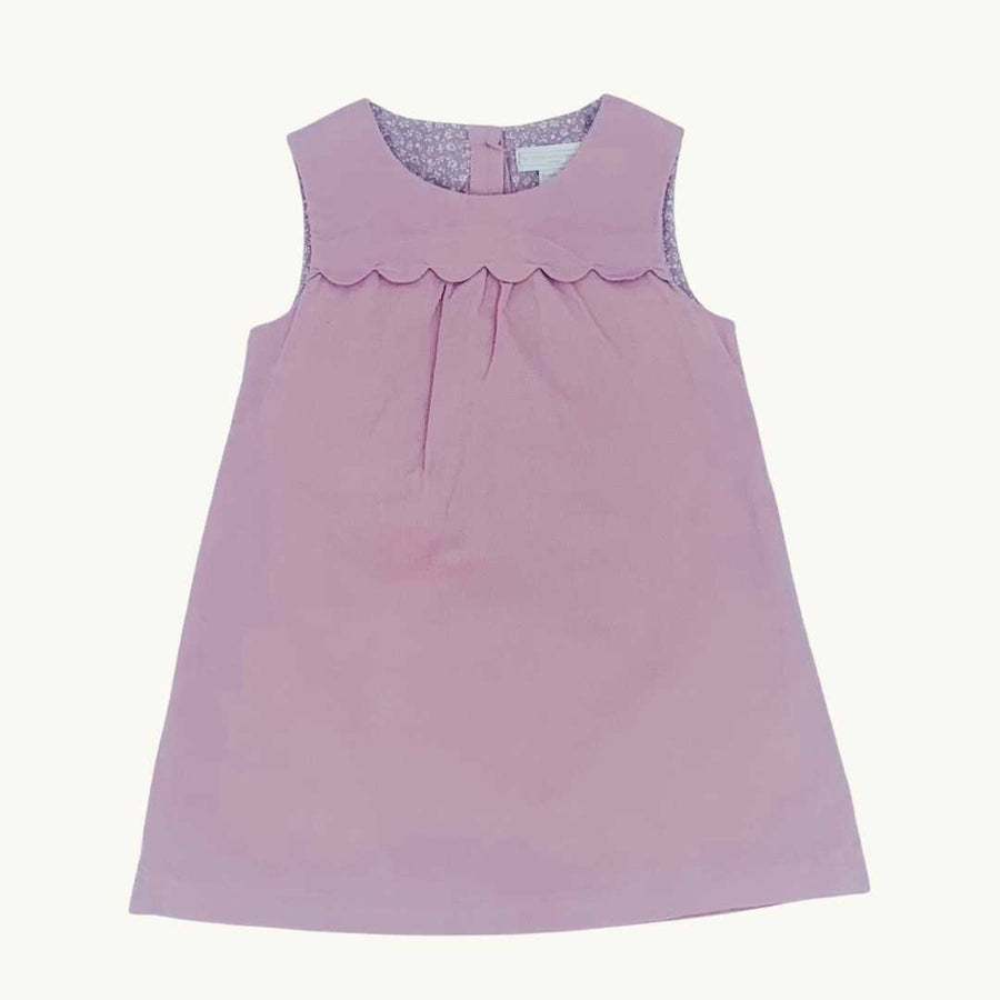 Hardly Worn The White Company pink corduroy pinafore dress size 18-24 months