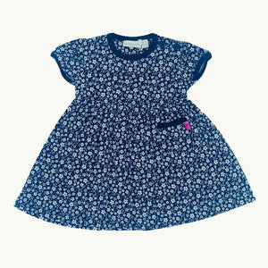 Hardly Worn Jojo Maman Bebe navy flower dress size 3-6 months