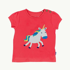 Hardly Worn Kite pink unicorn t-shirt size 6-12 months