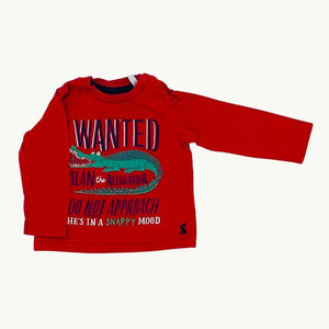 Hardly Worn Joules red WANTED top size 9-12 months