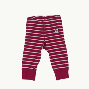 Gently Worn Polarn O Pyret red stripe leggings size 4-6 months