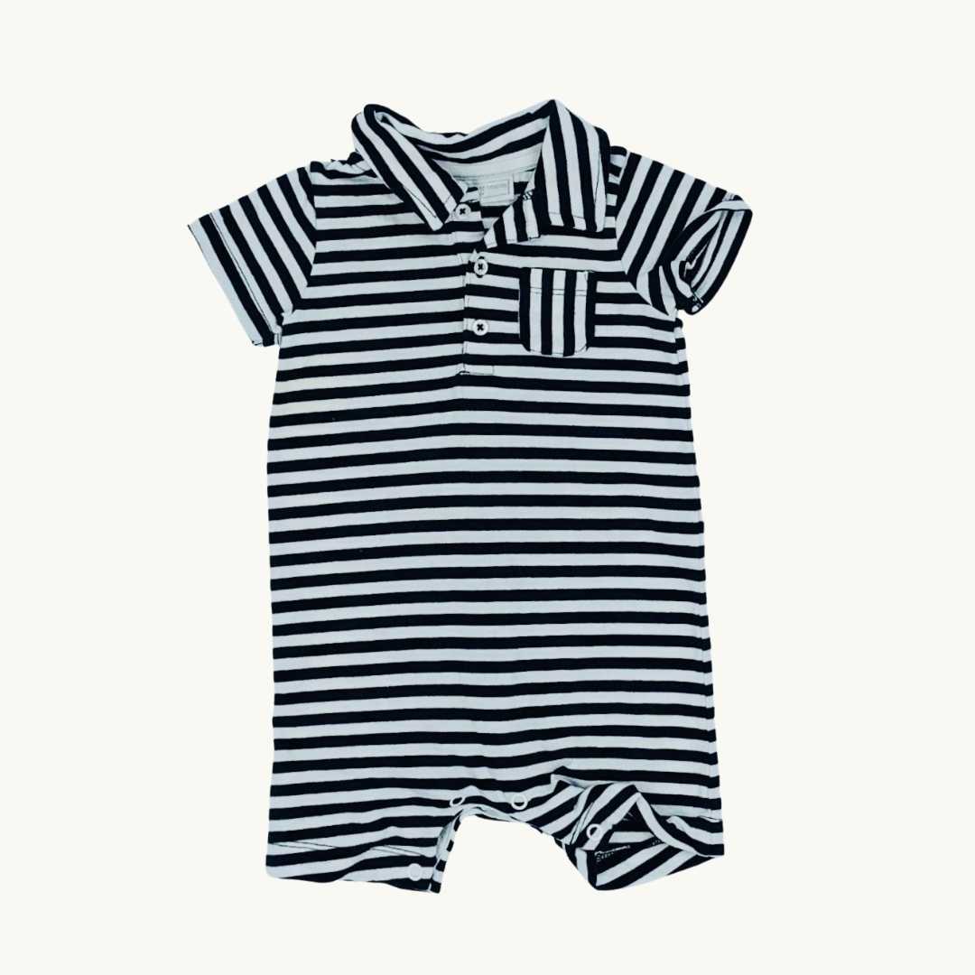 Hardly Worn The White Company black striped shortie size 0-3 months