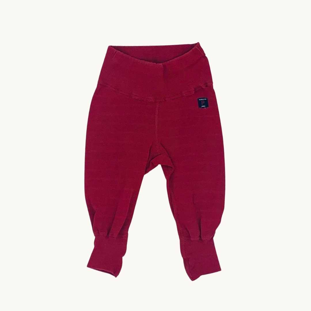 Needs TLC Polarn O Pyret red leggings size 4-6 months