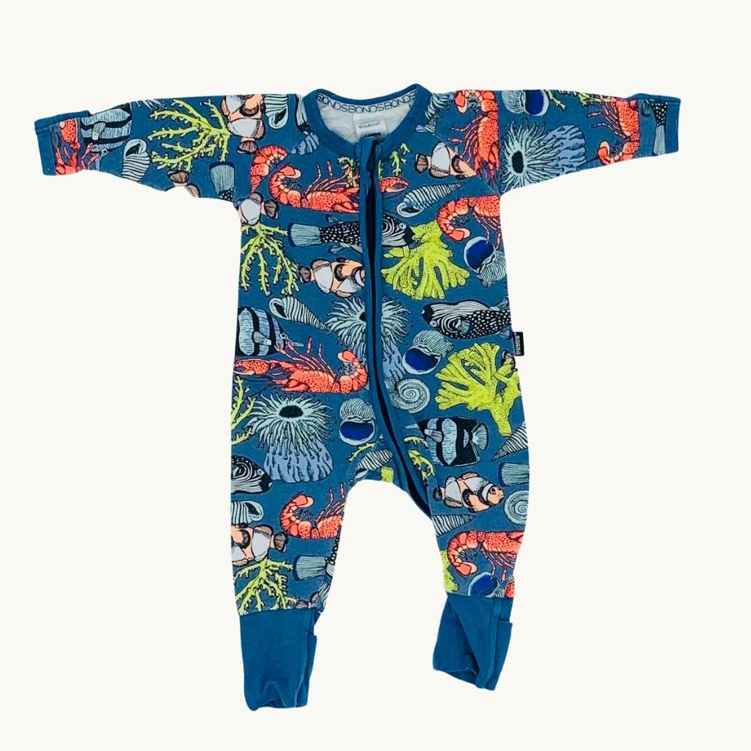 Needs TLC Bonds Australia ocean wondersuit size 0-3 months