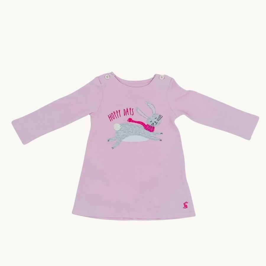 Hardly Worn Joules pink hoppy days dress size 6-9 months