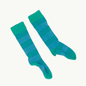Hardly Worn DUNS of Sweden green & blue knee socks size 6-12 months