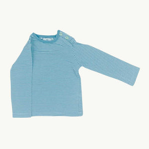 Hardly Worn John Lewis blue striped top size 3-6 months