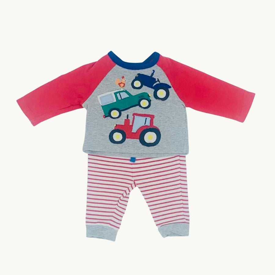 Hardly Worn Boden car & tractor set size 0-3 months