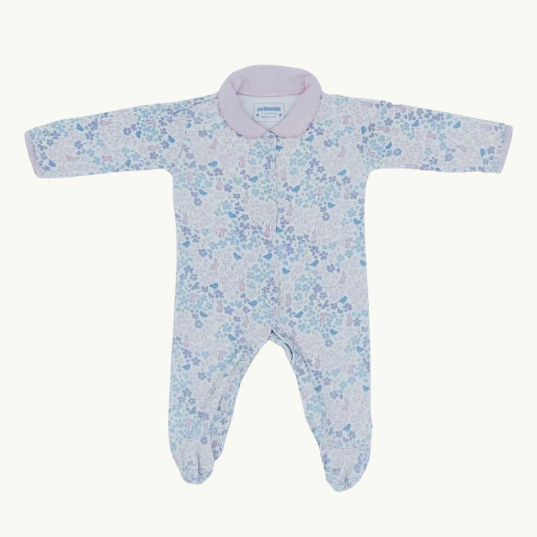 Gently Worn Jojo Maman Bebe flower sleepsuit size 3-6 months