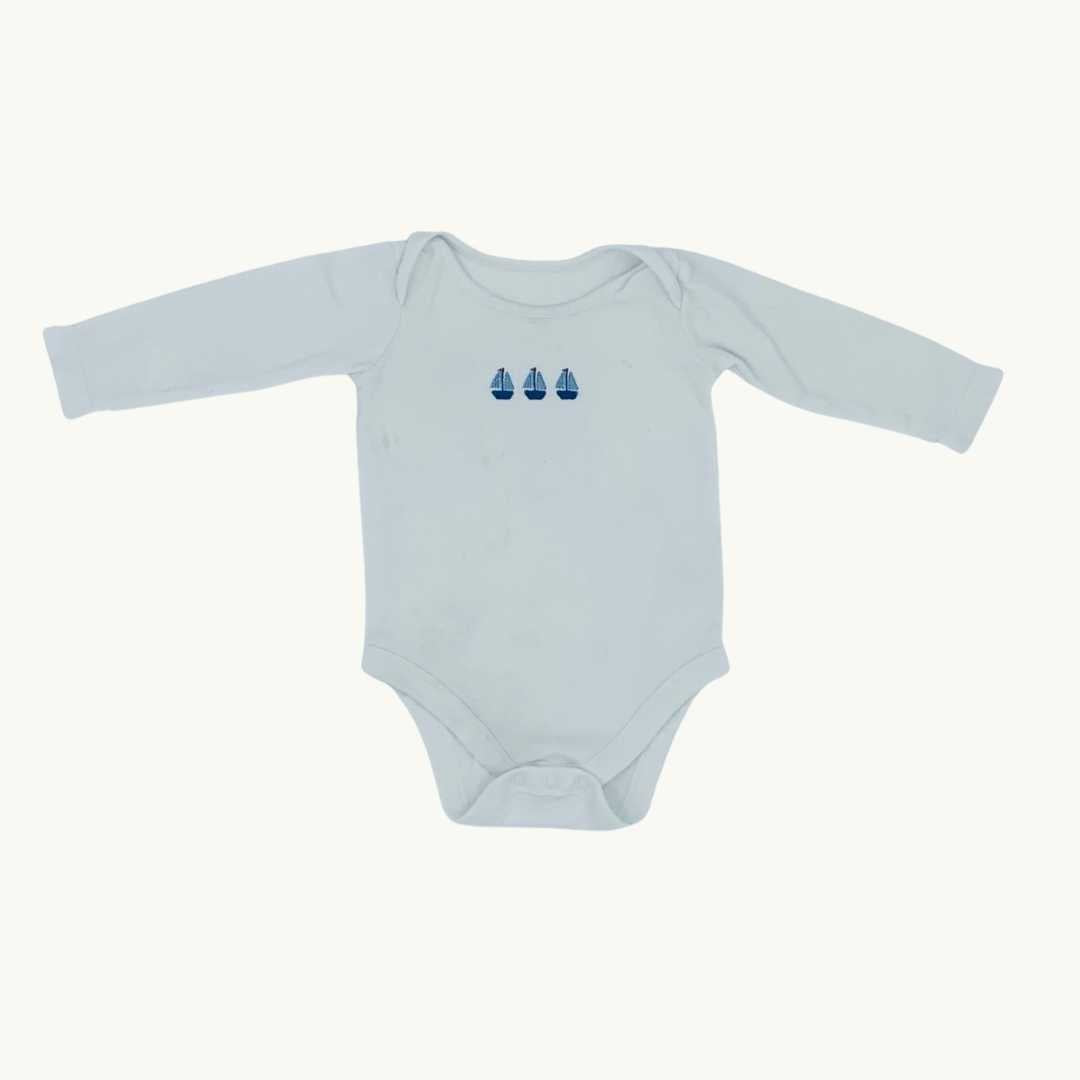 Gently Worn John Lewis boat bodysuit size 3-6 months