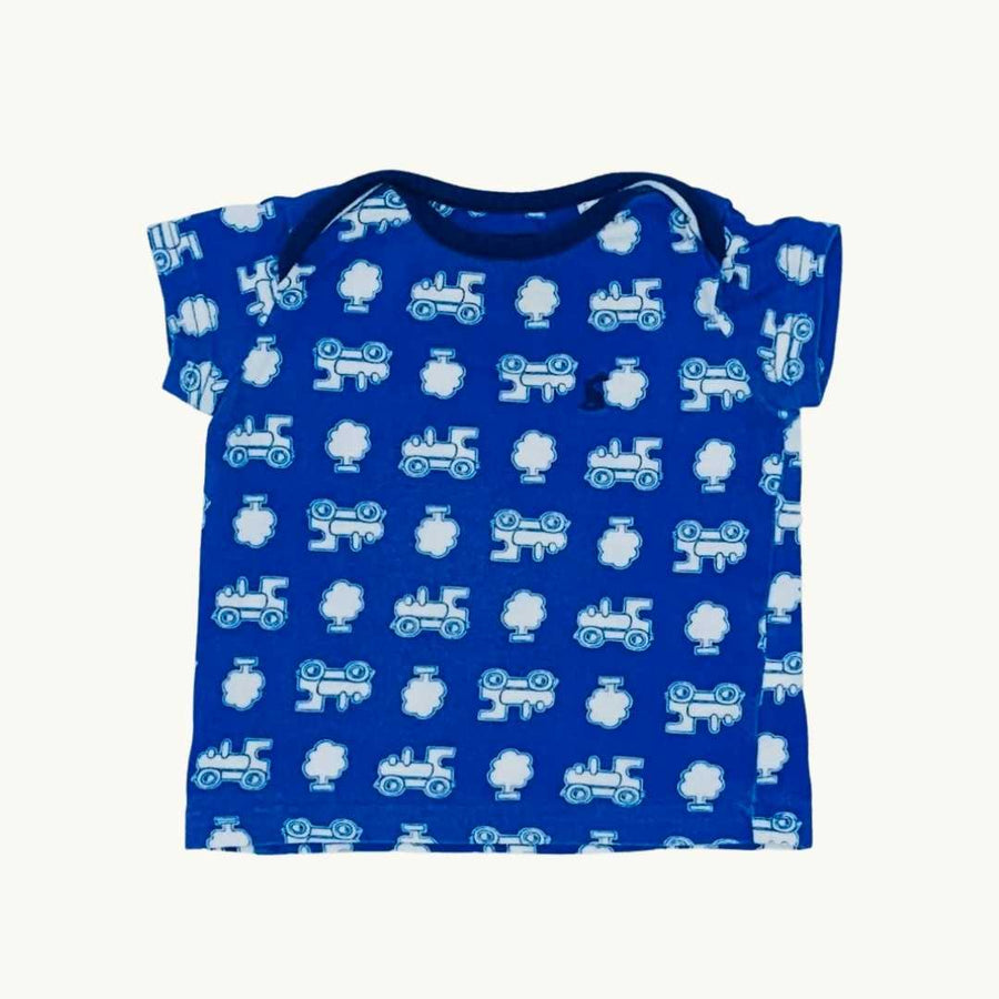 Needs TLC Joules blue tractor t-shirt size 6-9 months