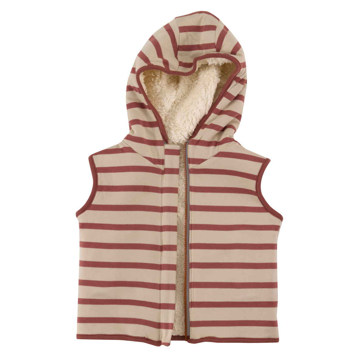 Reversible Gilet with Spice breton stripe