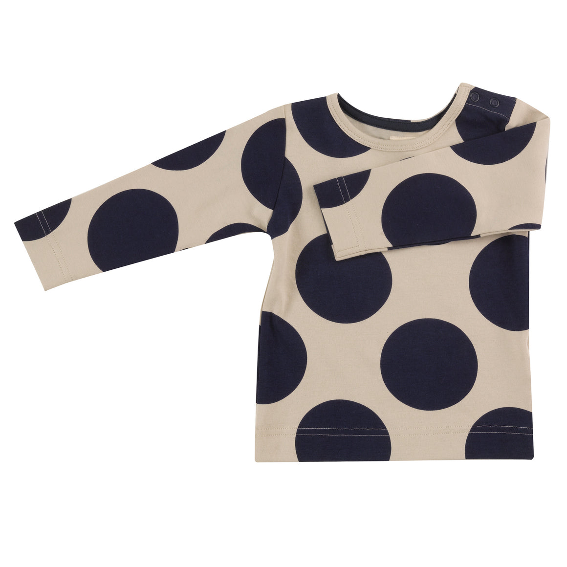 Long sleeve t-shirt with Ink Blue giant spots