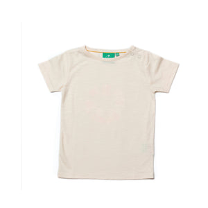 New Little Green Radicals powderpuff cream t-shirt size 3-6 months
