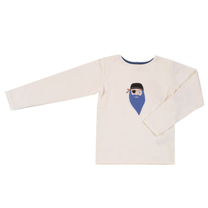 Long Sleeve T-shirt (Single Print) in Bluebeard Pirate