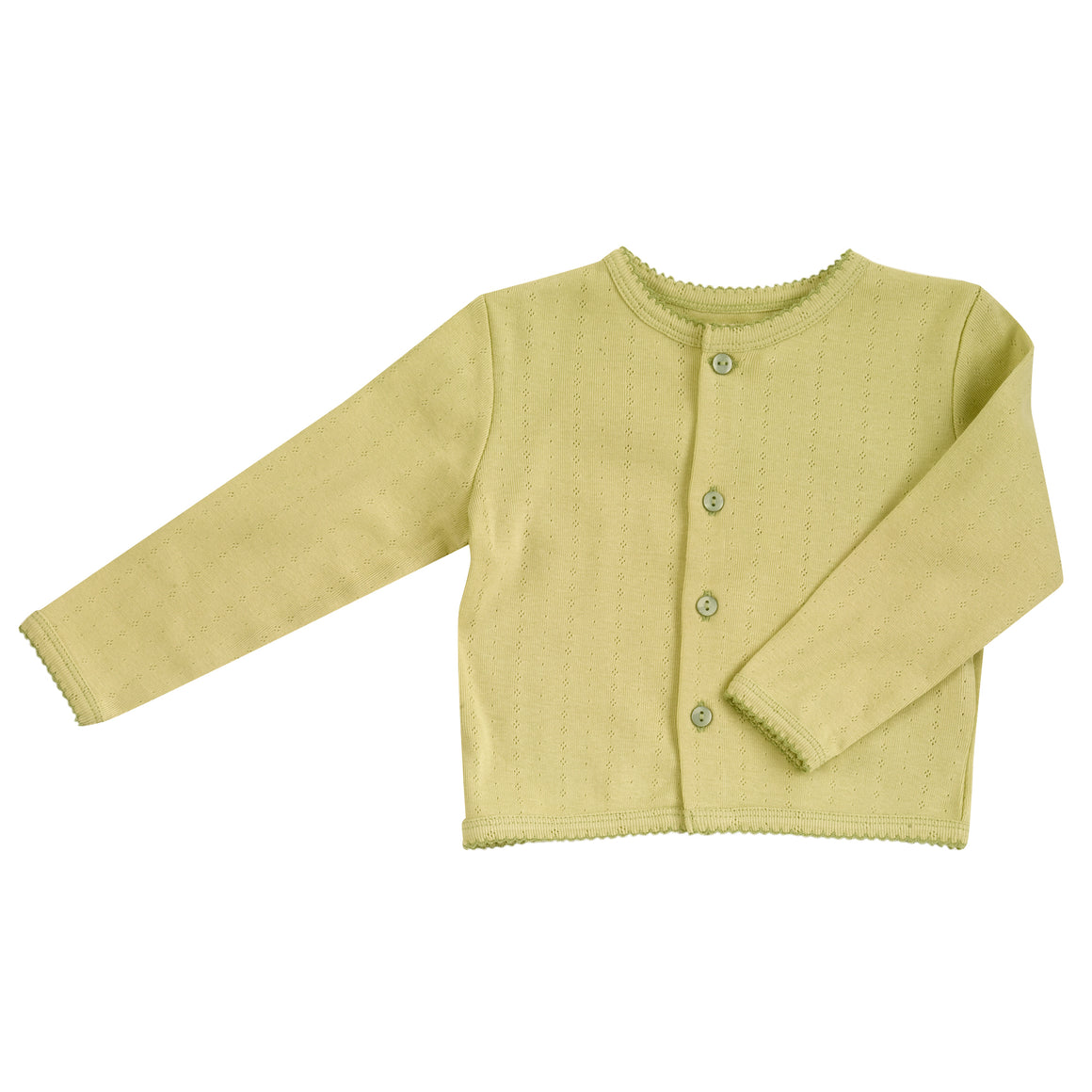 Pointelle Cardigan in Beechnut