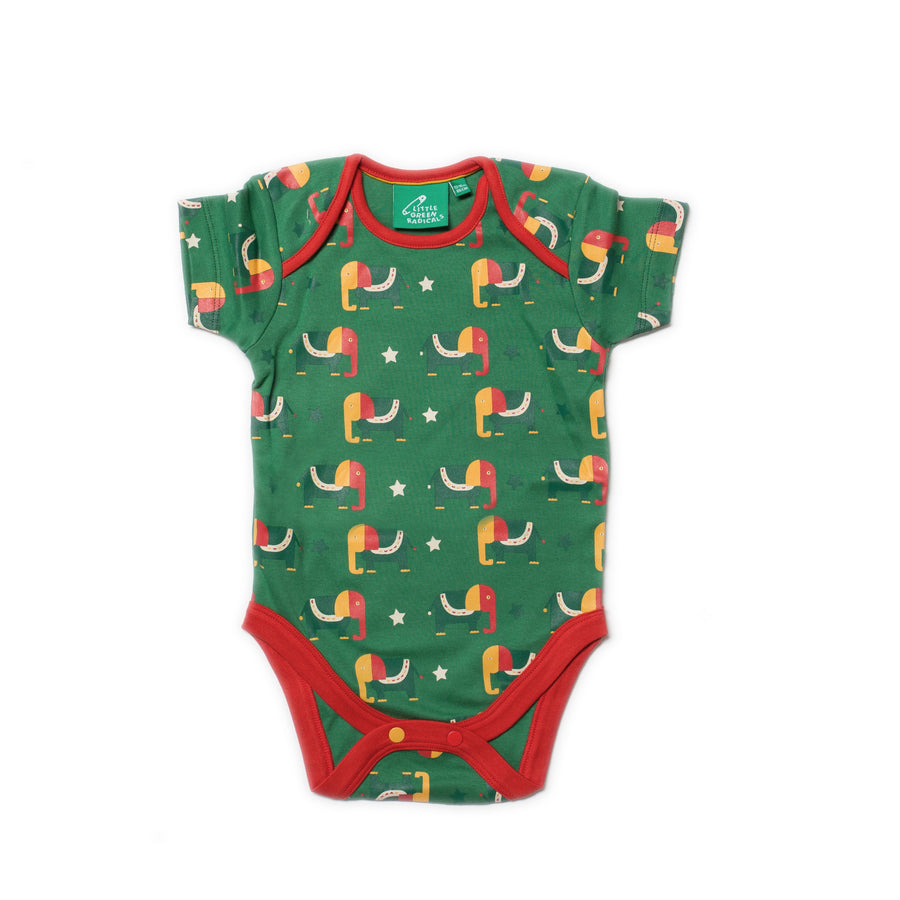 Bodysuit 2 Pack with Elephant print & Red strips