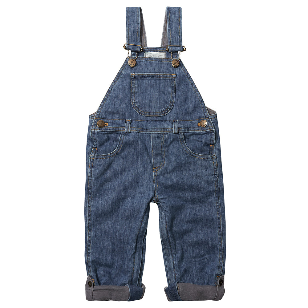 Classic Dungarees in Stonewash Denim