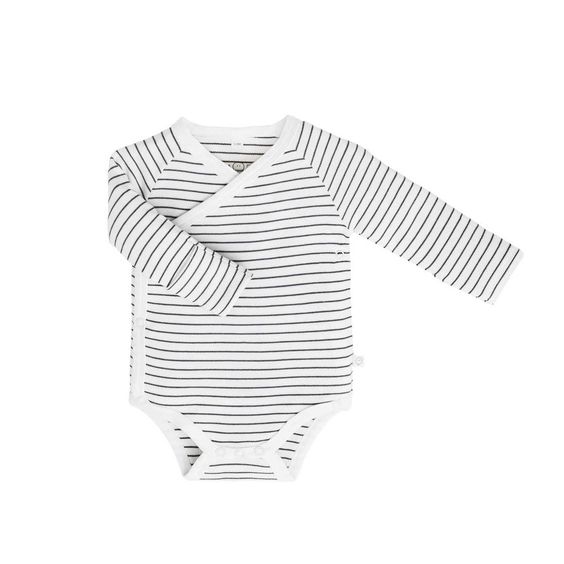 Kimono Bodysuit  in Grey Stripe