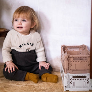 Milking It Organic Bodysuit in Oatmeal